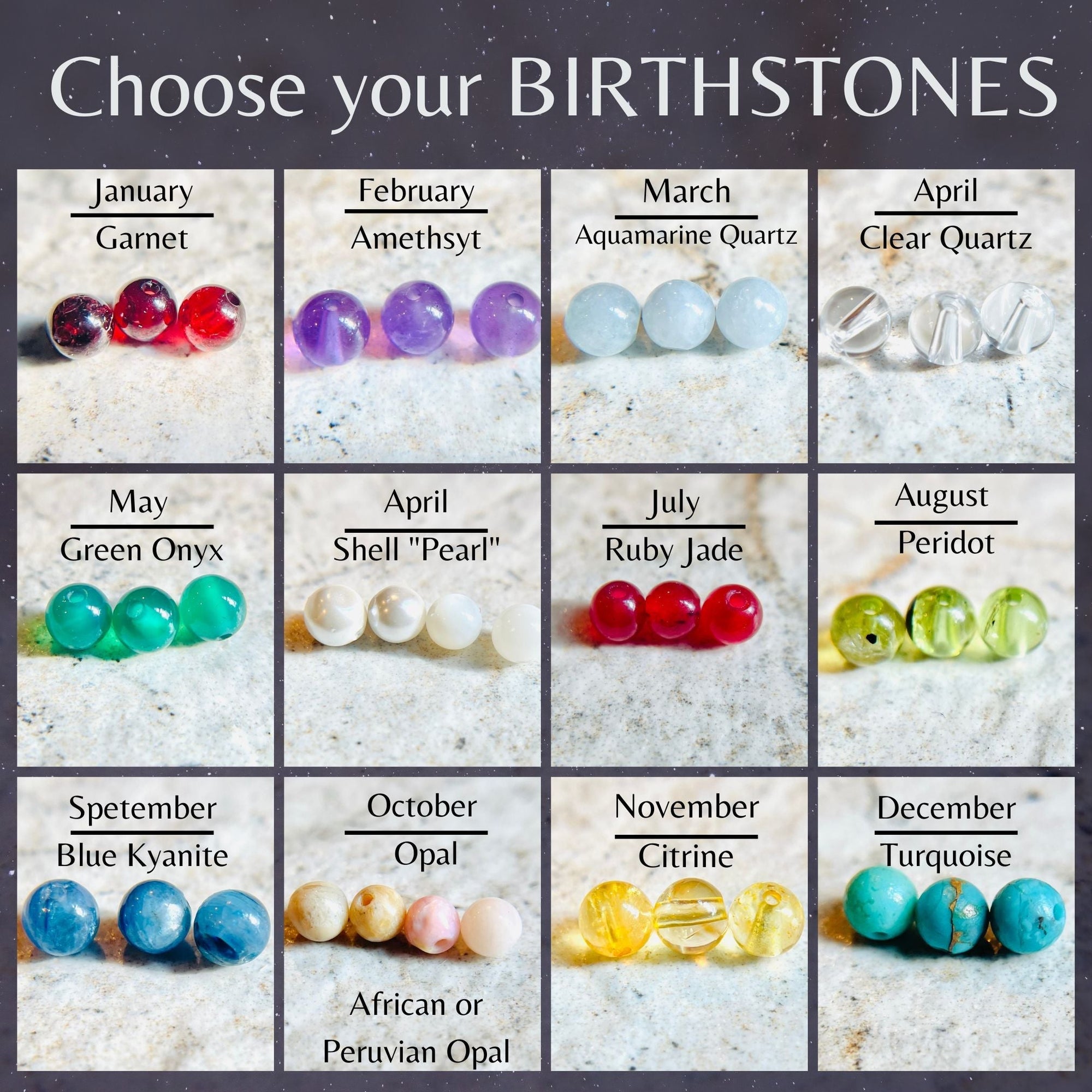 💎 Birthstone Crystals & Gemstones – Traditional and Alternative