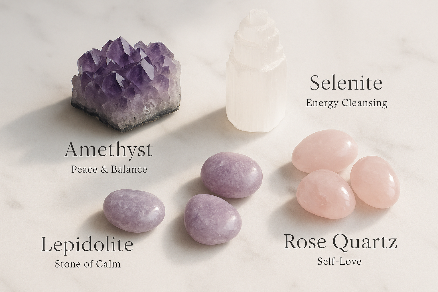 🌸Crystal Jewelry for Stress Relief &amp; Calming Energy