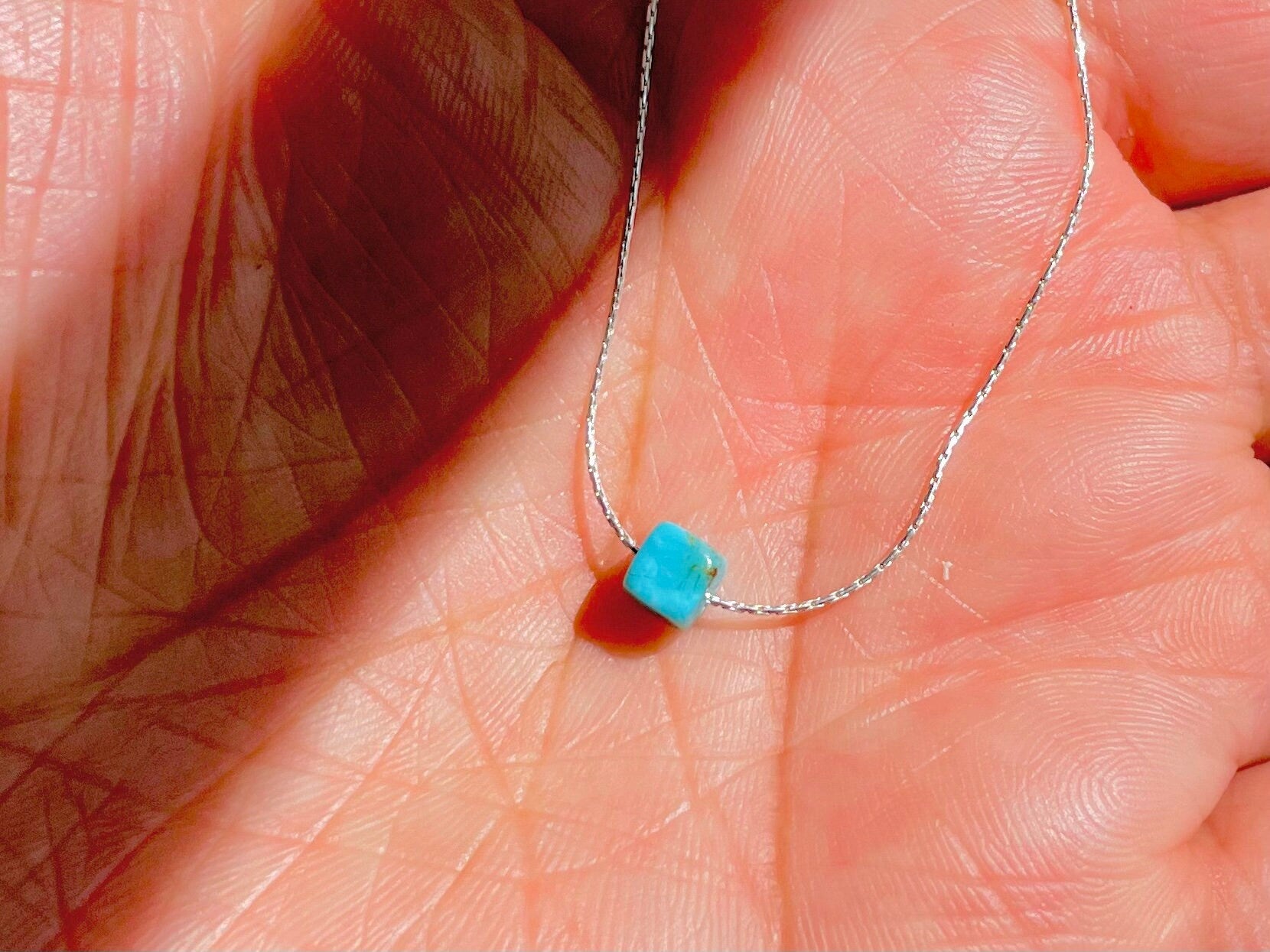 Mini Cube Turquoise Necklace – PSH Jewelry