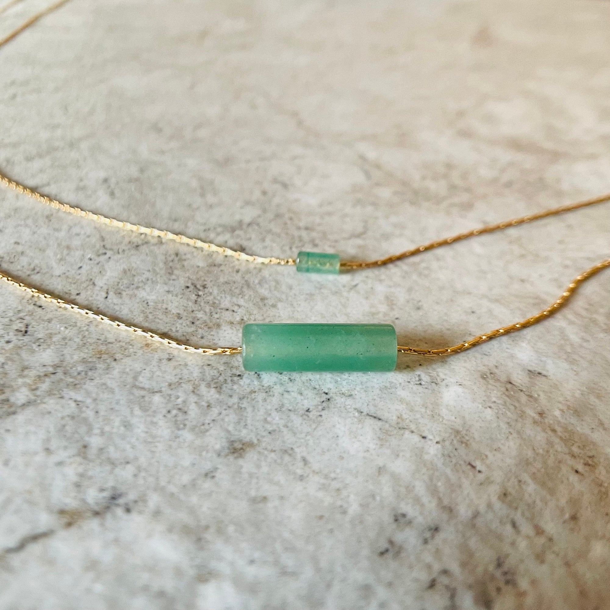 Floating Aventurine Necklace