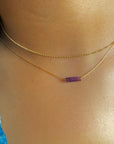 Small Purple Amethyst Necklace