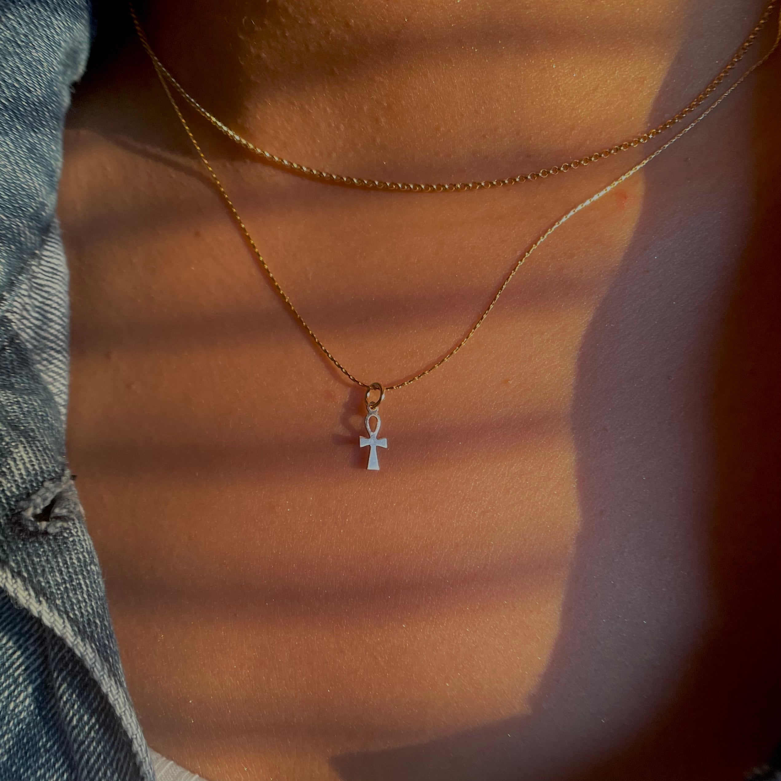 Tiny Ankh Cross Necklace – PSH Jewelry