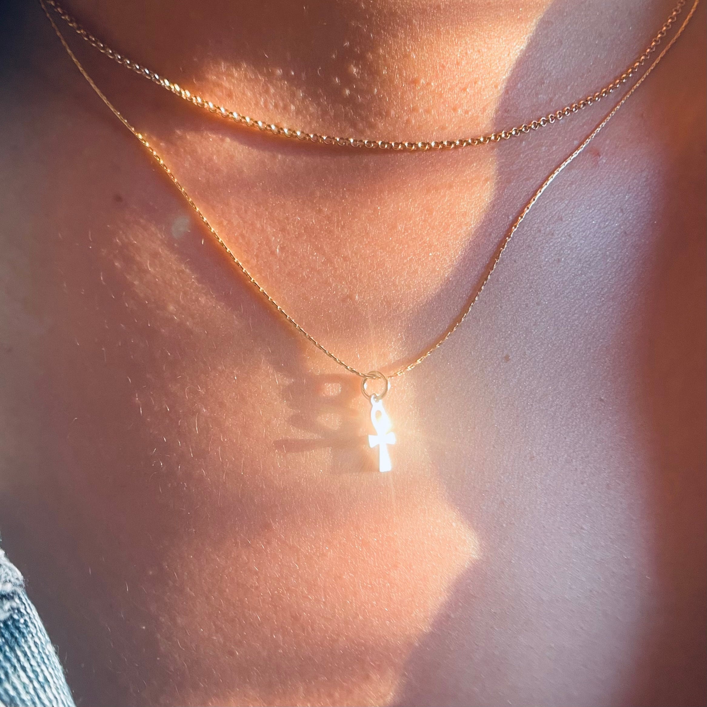 Tiny Ankh Cross Necklace – PSH Jewelry